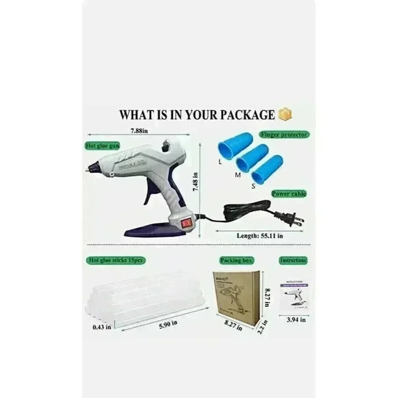 Hot Glue Gun Monvict Full Size Glue Gun 60/100W Base Stand Heavy Duty Melt Gl... - Picture 2 of 5